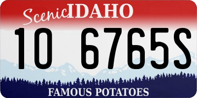 ID license plate 1O6765S