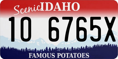 ID license plate 1O6765X