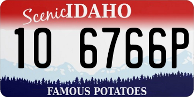 ID license plate 1O6766P