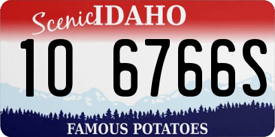 ID license plate 1O6766S