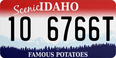 ID license plate 1O6766T