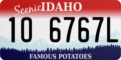 ID license plate 1O6767L