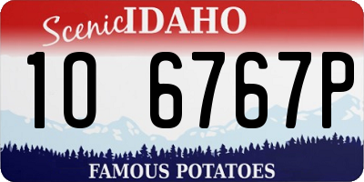ID license plate 1O6767P
