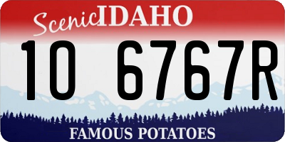 ID license plate 1O6767R
