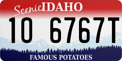 ID license plate 1O6767T