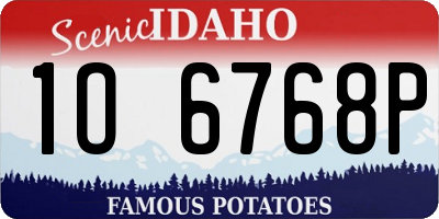 ID license plate 1O6768P