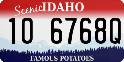 ID license plate 1O6768Q