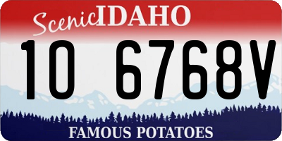 ID license plate 1O6768V