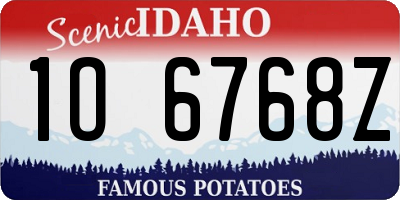 ID license plate 1O6768Z