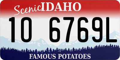 ID license plate 1O6769L