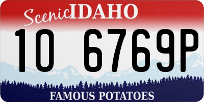 ID license plate 1O6769P