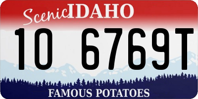 ID license plate 1O6769T