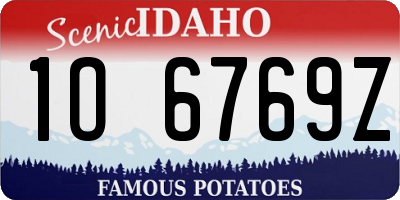 ID license plate 1O6769Z