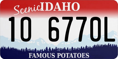 ID license plate 1O6770L