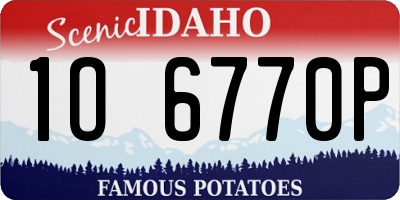 ID license plate 1O6770P