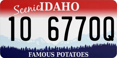 ID license plate 1O6770Q