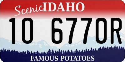 ID license plate 1O6770R