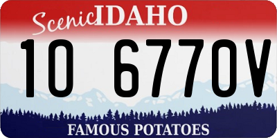 ID license plate 1O6770V