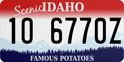 ID license plate 1O6770Z