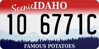 ID license plate 1O6771C