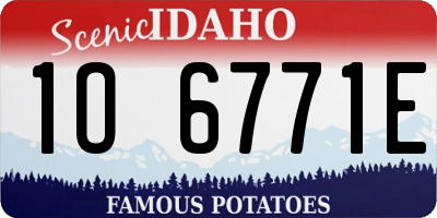 ID license plate 1O6771E