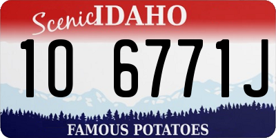 ID license plate 1O6771J