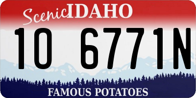 ID license plate 1O6771N