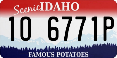 ID license plate 1O6771P