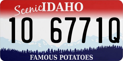 ID license plate 1O6771Q