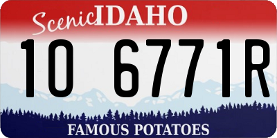 ID license plate 1O6771R