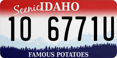 ID license plate 1O6771U