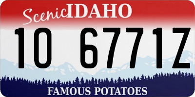 ID license plate 1O6771Z
