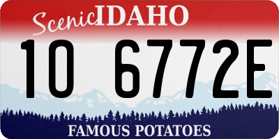 ID license plate 1O6772E