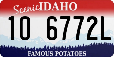 ID license plate 1O6772L