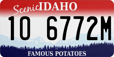 ID license plate 1O6772M