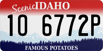 ID license plate 1O6772P