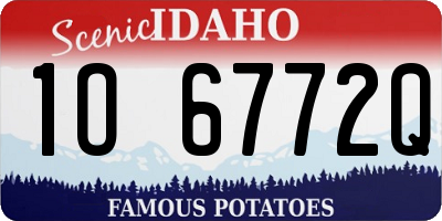 ID license plate 1O6772Q