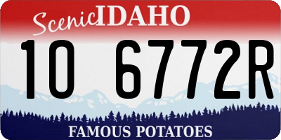 ID license plate 1O6772R