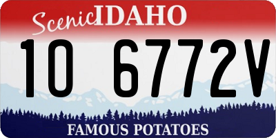 ID license plate 1O6772V
