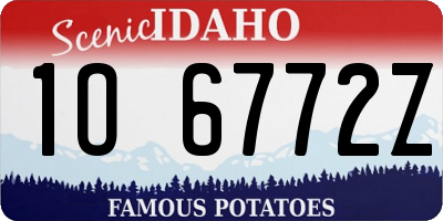 ID license plate 1O6772Z