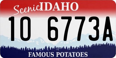 ID license plate 1O6773A
