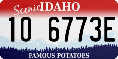ID license plate 1O6773E