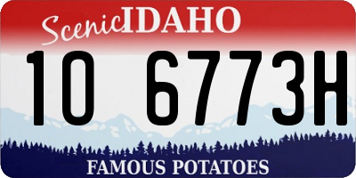 ID license plate 1O6773H