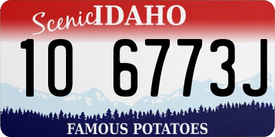 ID license plate 1O6773J