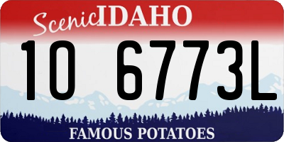ID license plate 1O6773L