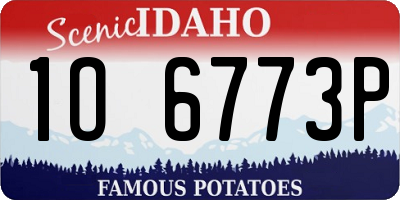 ID license plate 1O6773P
