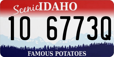 ID license plate 1O6773Q