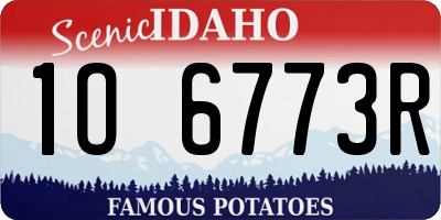 ID license plate 1O6773R