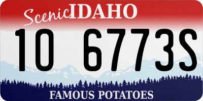 ID license plate 1O6773S