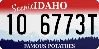 ID license plate 1O6773T